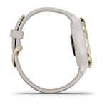 Light Gold Stainless Steel Bezel with Light Sand Case and Silicone Band